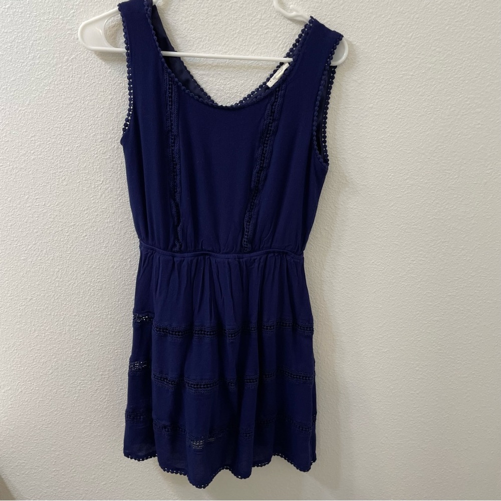 Crescent tank top blue medium